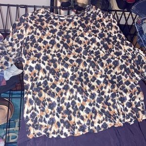 Leopard and purple shirt